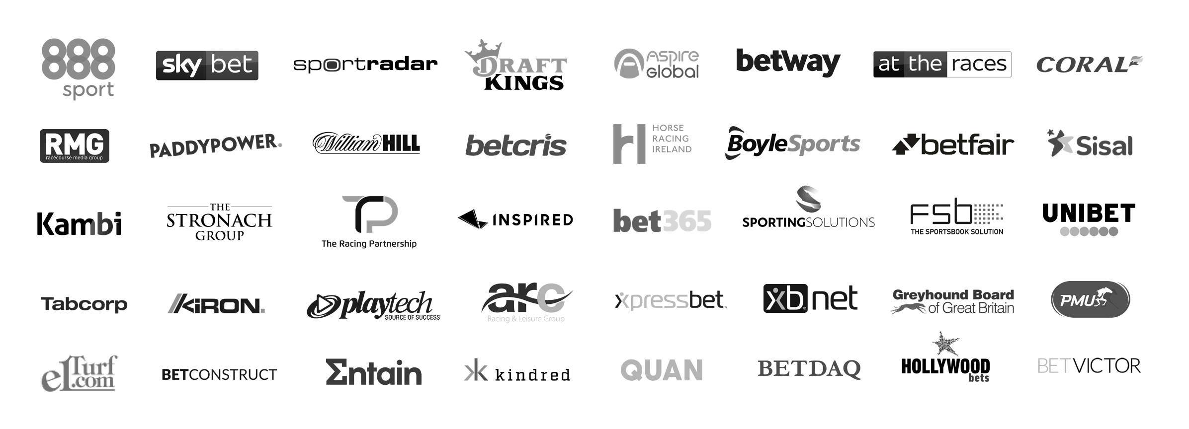 Logos of sports betting companies including SkyBet, PaddyPower, and bet365 